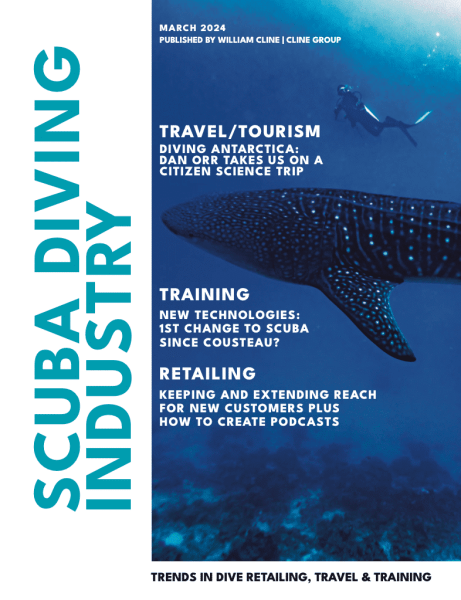 March 2024 cover Scuba Diving Industry Magazine