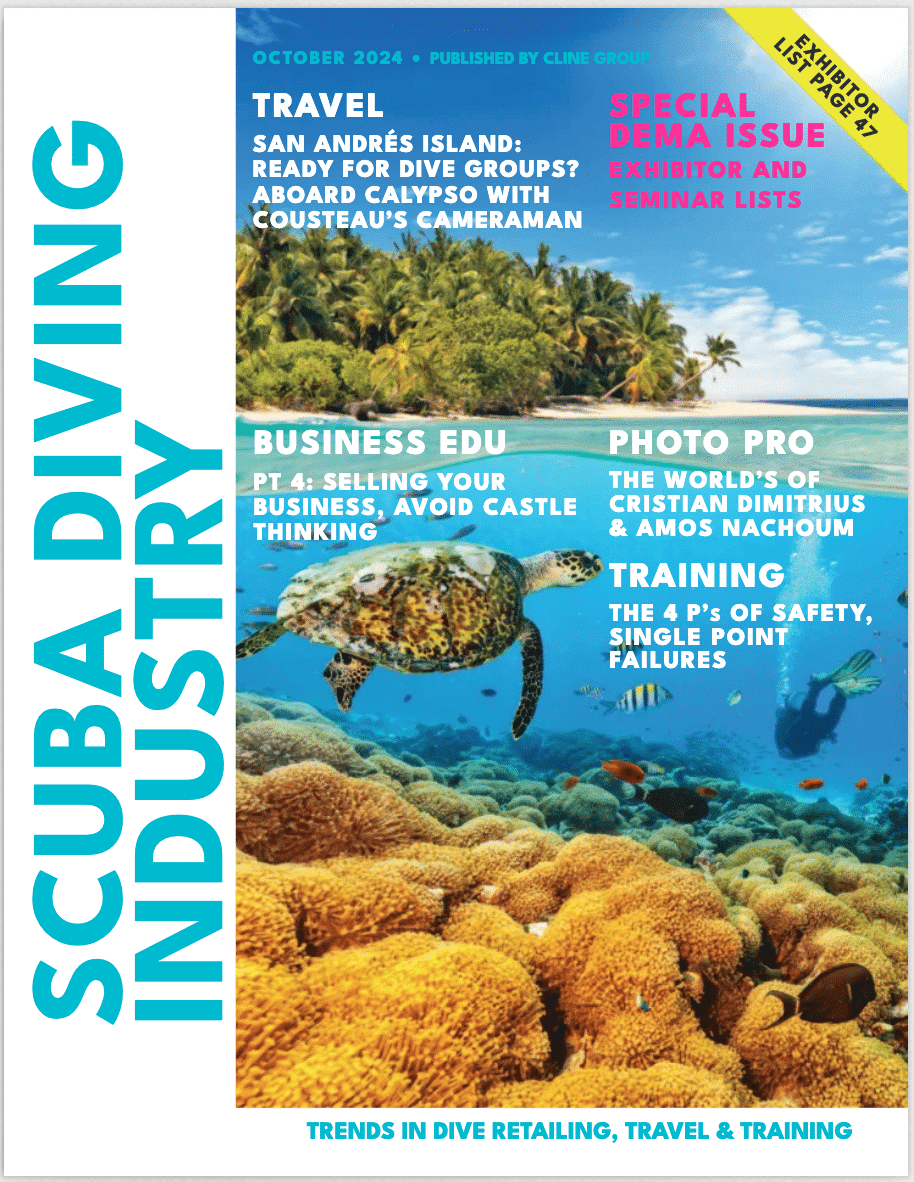 October 2024 Cover Scuba Diving Industry Magazine