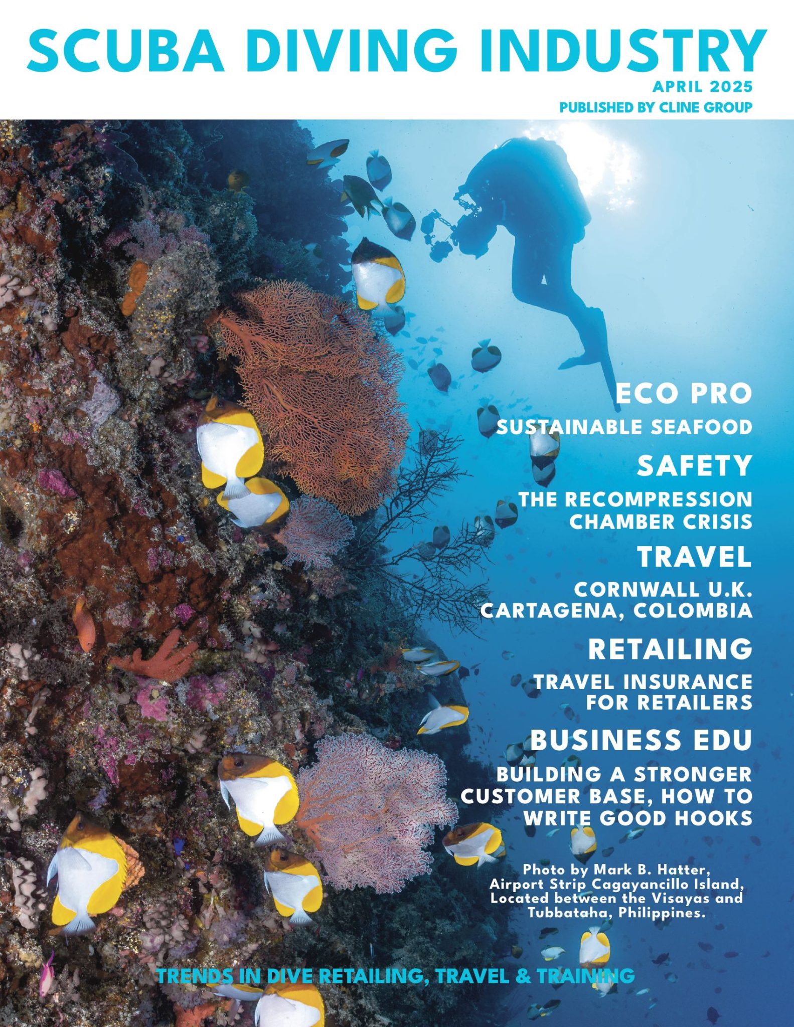 April 2025 Scuba Diving Industry Magazine Published by Cline Group