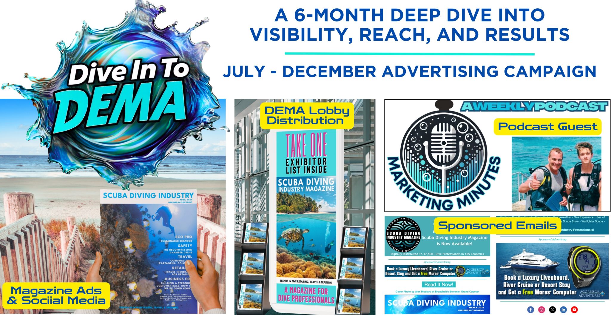 Dive into Dema Flyer Header