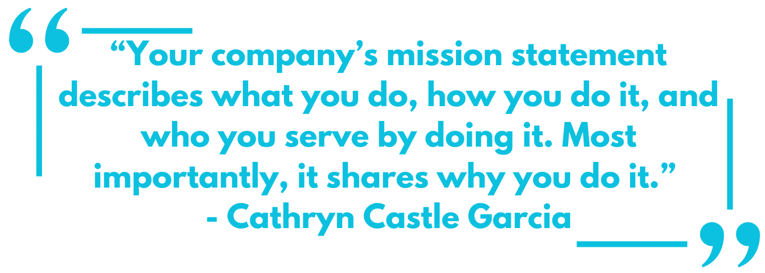 Vision, Values, Mission: Making Statements That Benefit Your Business – Cathryn Castle Garcia