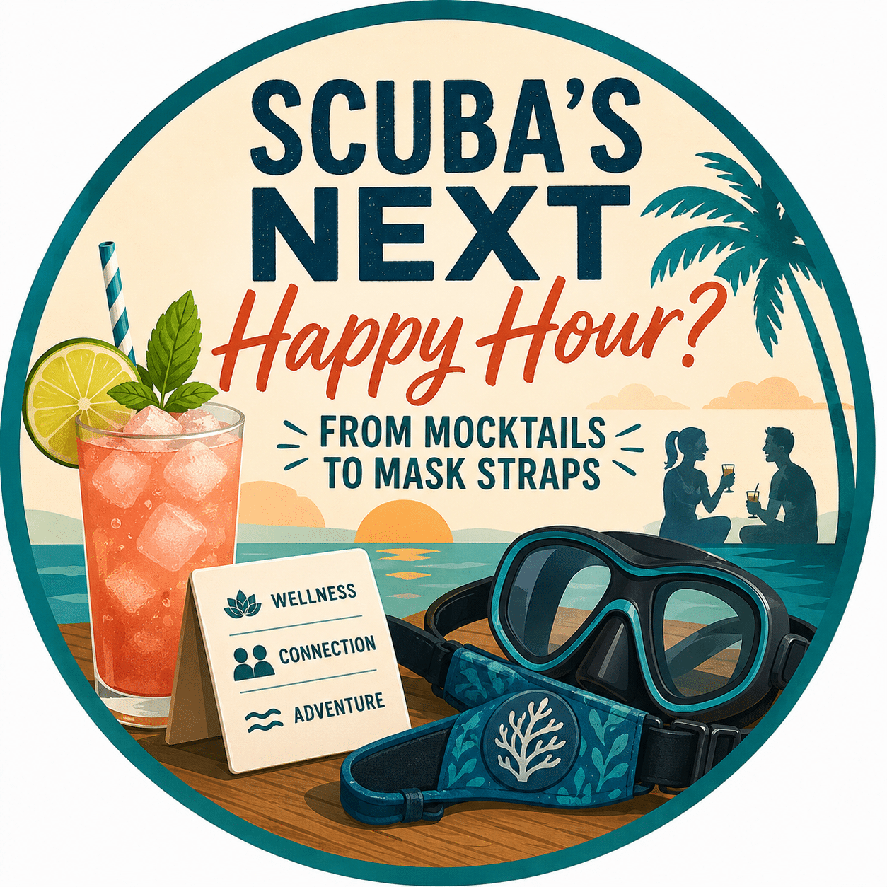 Scuba’s Next Happy Hour? From Mocktails to Mask Straps by Cathryn Castle Garcia